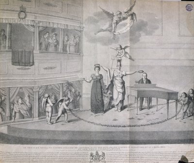 The Theatre Royal of Italian Opera in London in its Greatest Lustre on 24th January and 3rd March 1824, or The Three Crownings, printed by Charles Hullmandel by Filippo Pistrucci